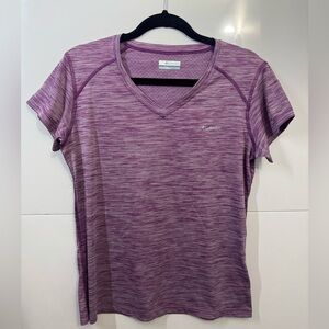 Columbia Women's Heathered Purple Short Sleeve Tee